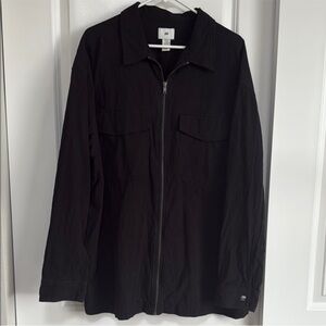 H&M Shirt Full Zip Relaxed Fit Mens Size XXL